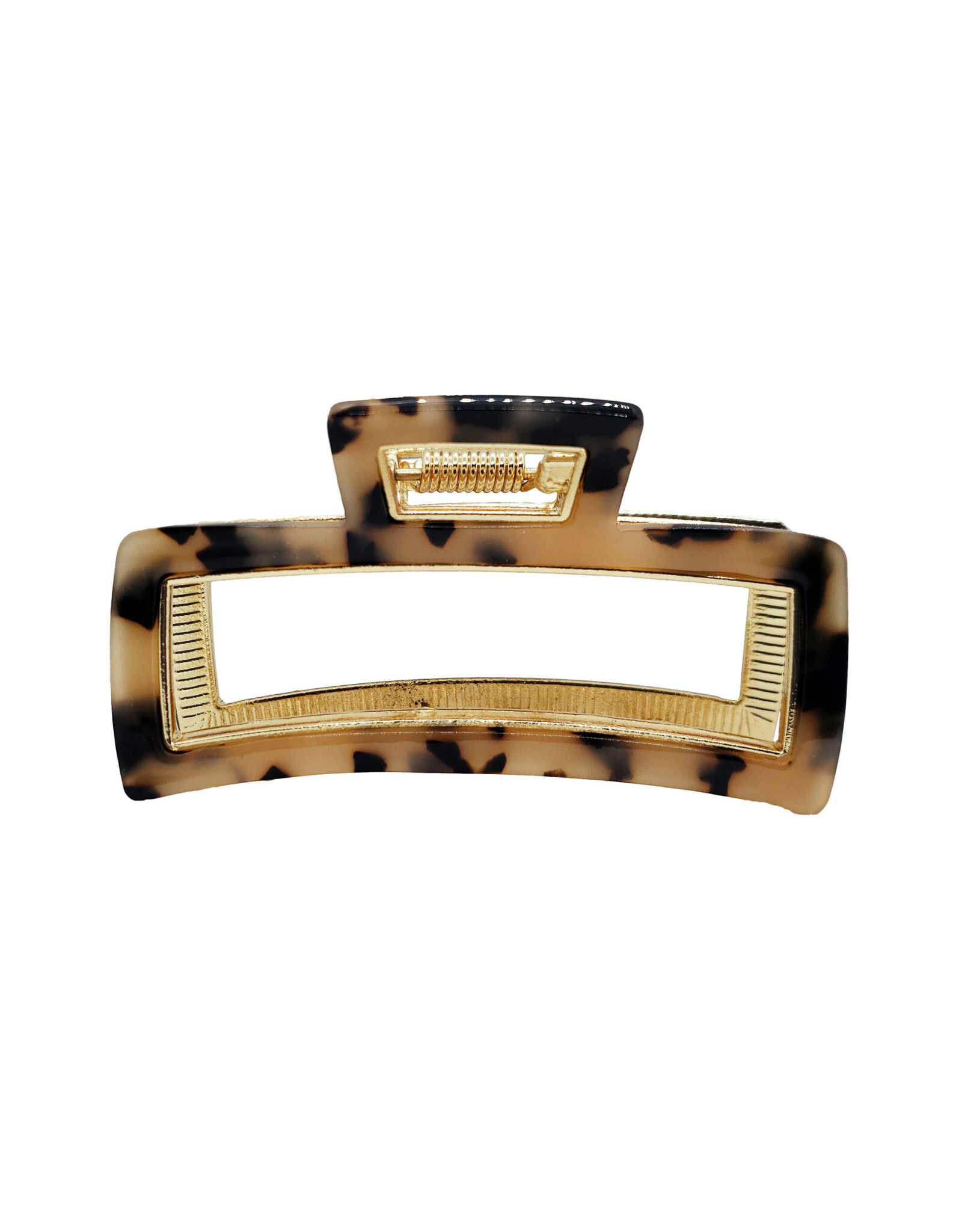 Jackie J Metal hair grabber with resin design Leopard