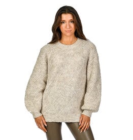 RD Style Collins Novelty Yarn Diamon Stitch Pullover