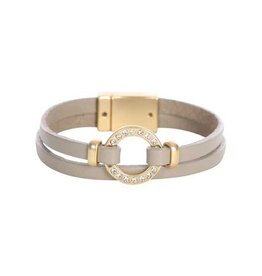 Merx Inc. Fashion Bracelet Light Matt KC Gold+#46 taupe+#87 taupe+cry 19cm