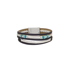 Merx Inc. Fashion Bracelet Silver + Navy