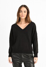 Molly Bracken Lace Sleeve Detail V-Nk Sweater