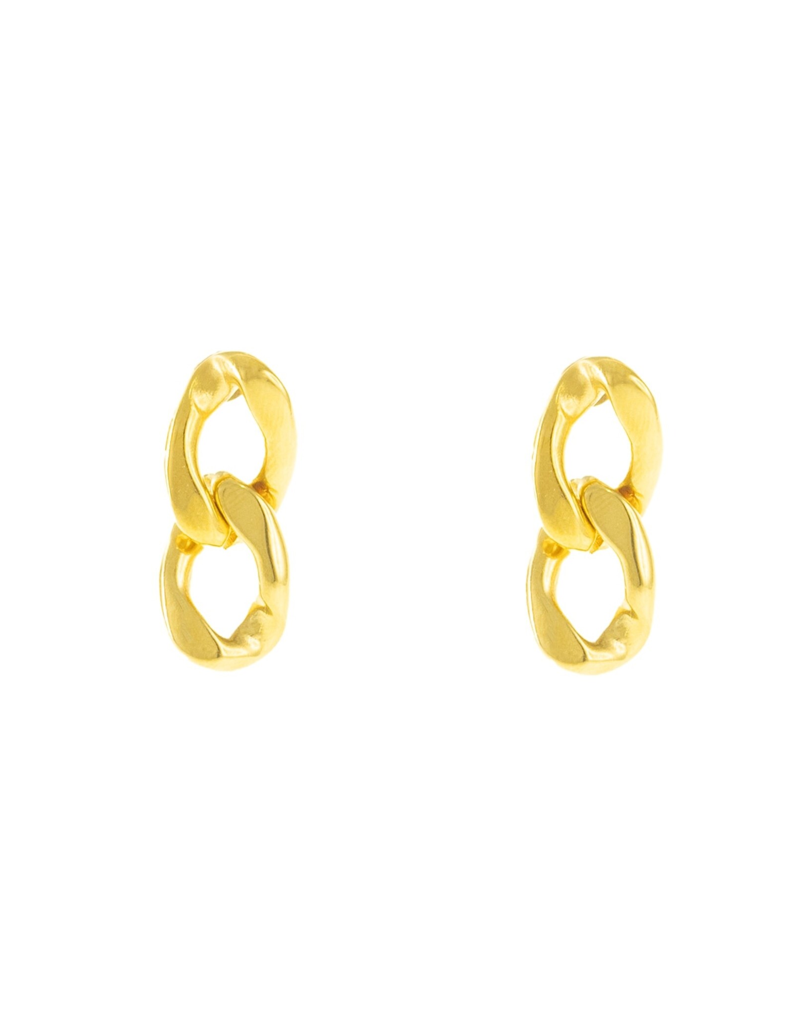 Jackie J Jackie J 18k gold plating chunky link stud earring Gold