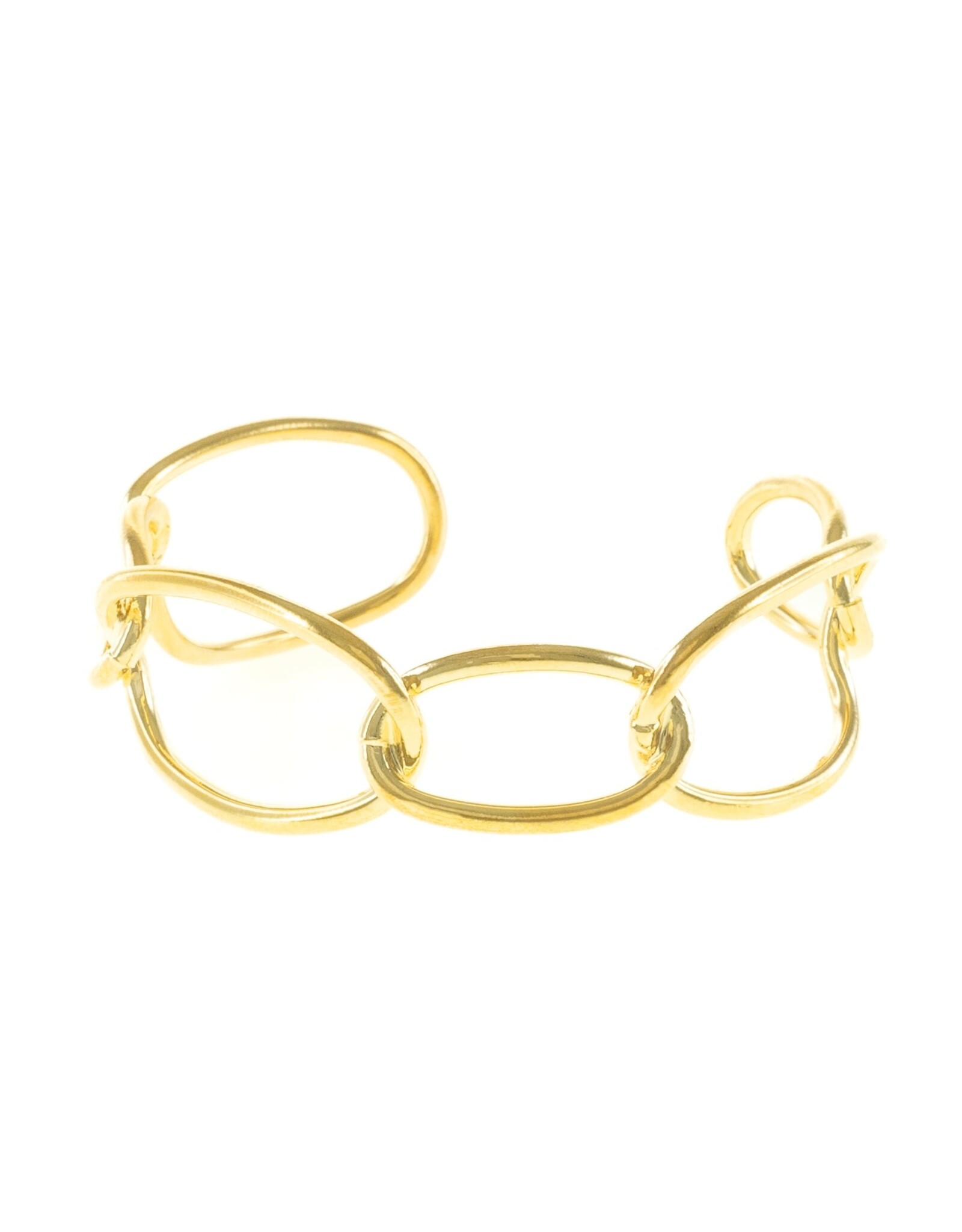 Jackie J Jackie J Uneven link cuff bracelet Gold