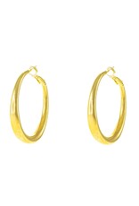 Jackie J Jackie J 1.5â€² Rounded hoops with tapered top Gold