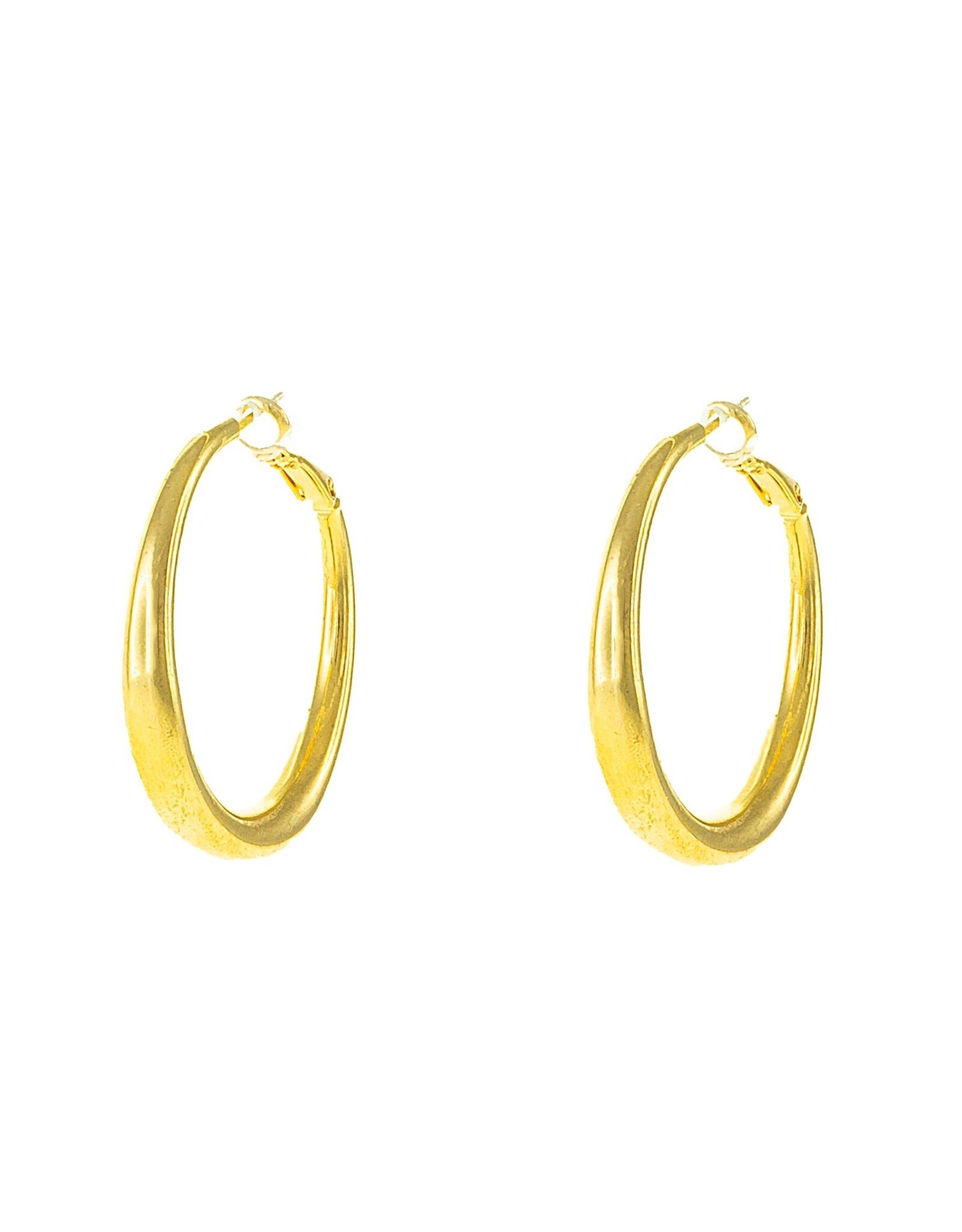 Jackie J Jackie J 1.5â€² Rounded hoops with tapered top Gold