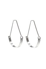 Jackie J Jackie J 1.25â€³ | Thick arch earring with side opening Silver