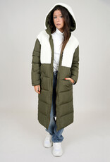 RD Style Olive Long Puffer Coat