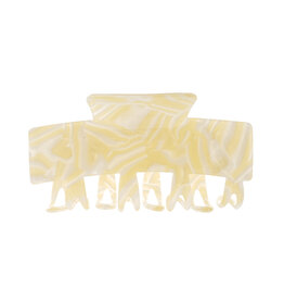 Jackie J Jackie J Yellow and white marbled hair claw grabber