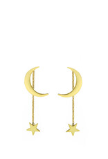 Jackie J Jackie J Earjack Moon and Star Earrings Gold