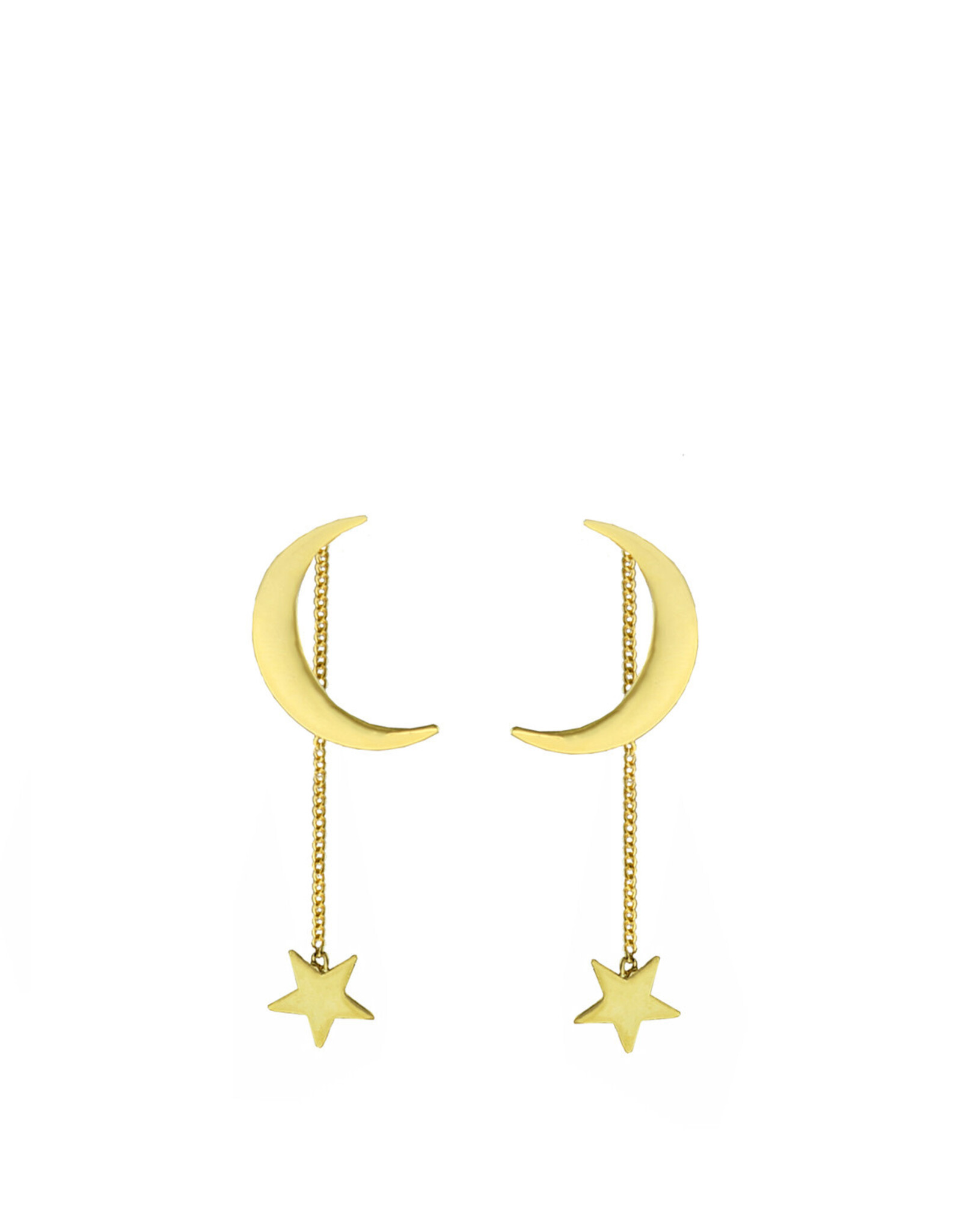 Jackie J Jackie J Earjack Moon and Star Earrings Gold