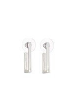 Merx Inc. Merx Rectangle Hoop Shiny Silver
