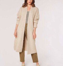 Apricot Apricot Luxe Fisherman Knit In Longline Cardigan