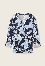 Tom Tailor Block Floral Print Henly Tee