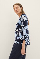 Tom Tailor Block Floral Print Henly Tee