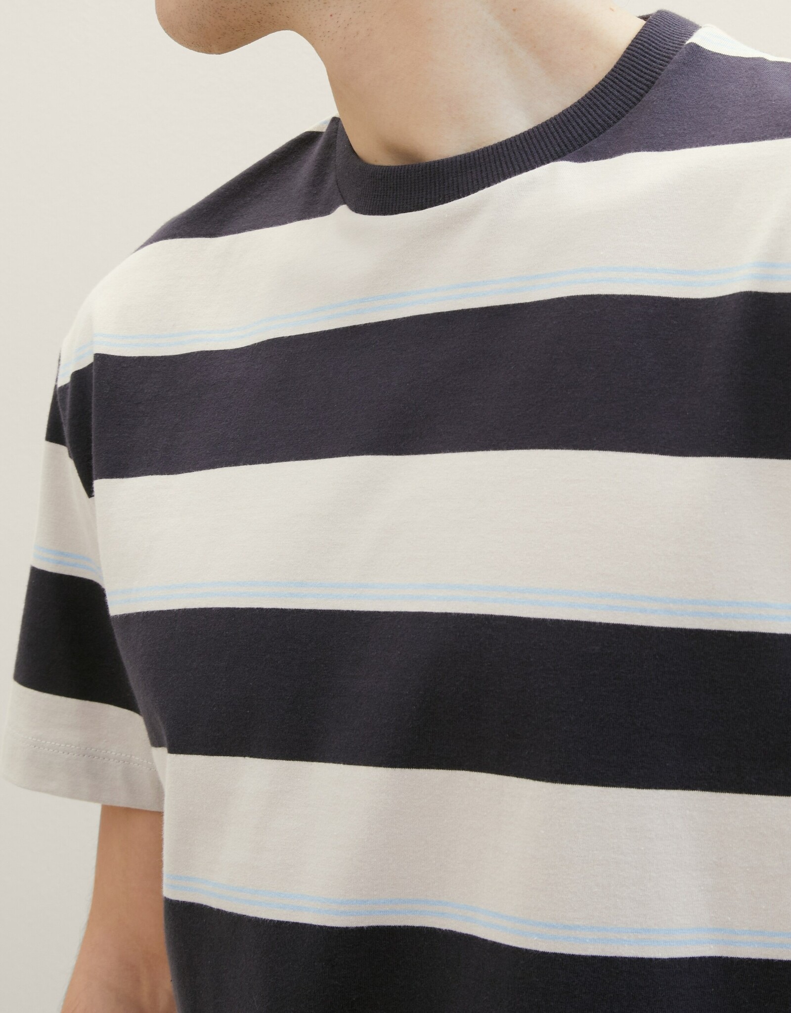 Tom Tailor Mens Relaxed Striped T-Shirt