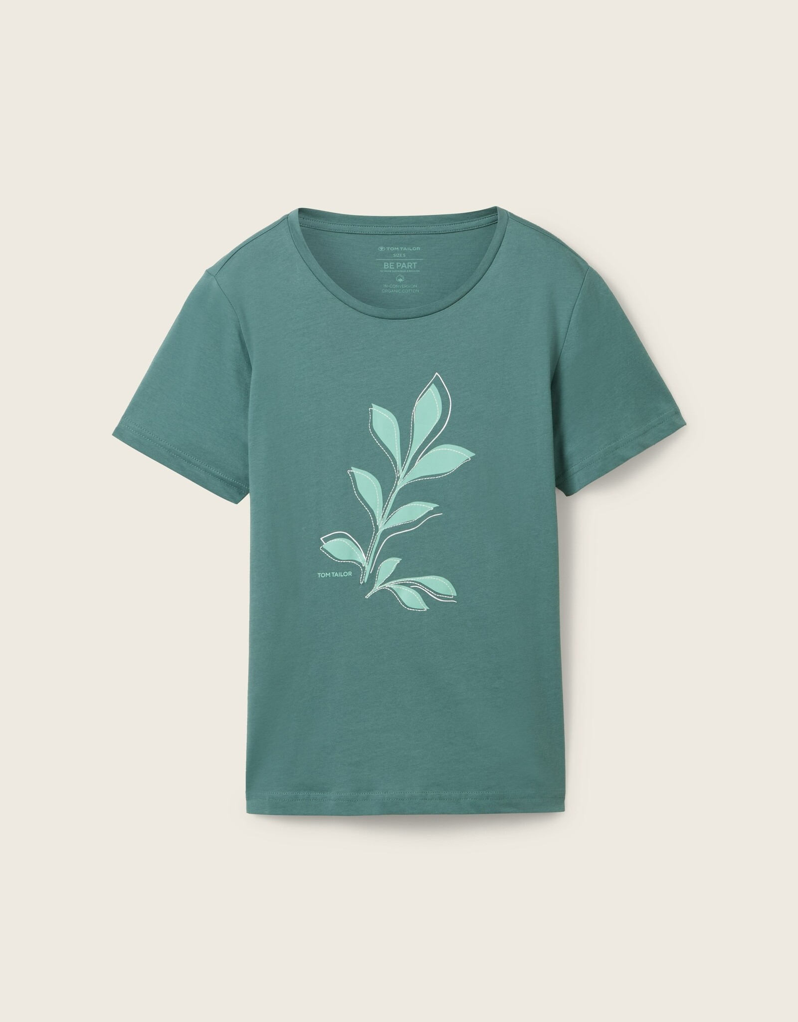Tom Tailor T-Shirt with Leaf Print