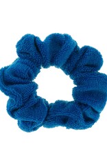 Jackie J Terry cloth material scrunchie Blue