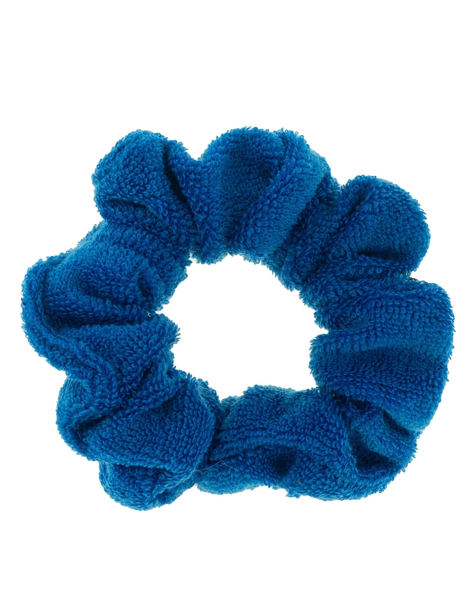 Jackie J Terry cloth material scrunchie Blue