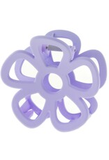 Jackie J Flower outline hair clip Purple