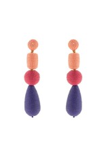 Jackie J “3 Pendant big and colorful geometric earrings