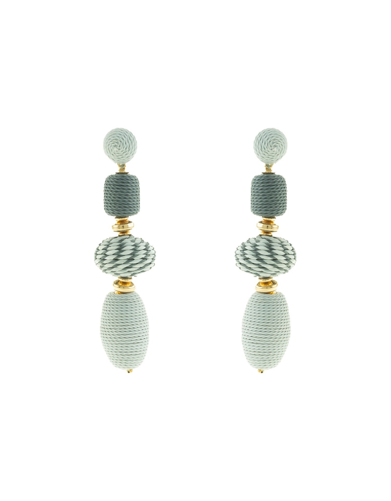 Jackie J 3″|Pendant earrings with geometric shapes Grey