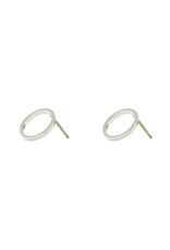Jackie J Circle outline Studs Silver
