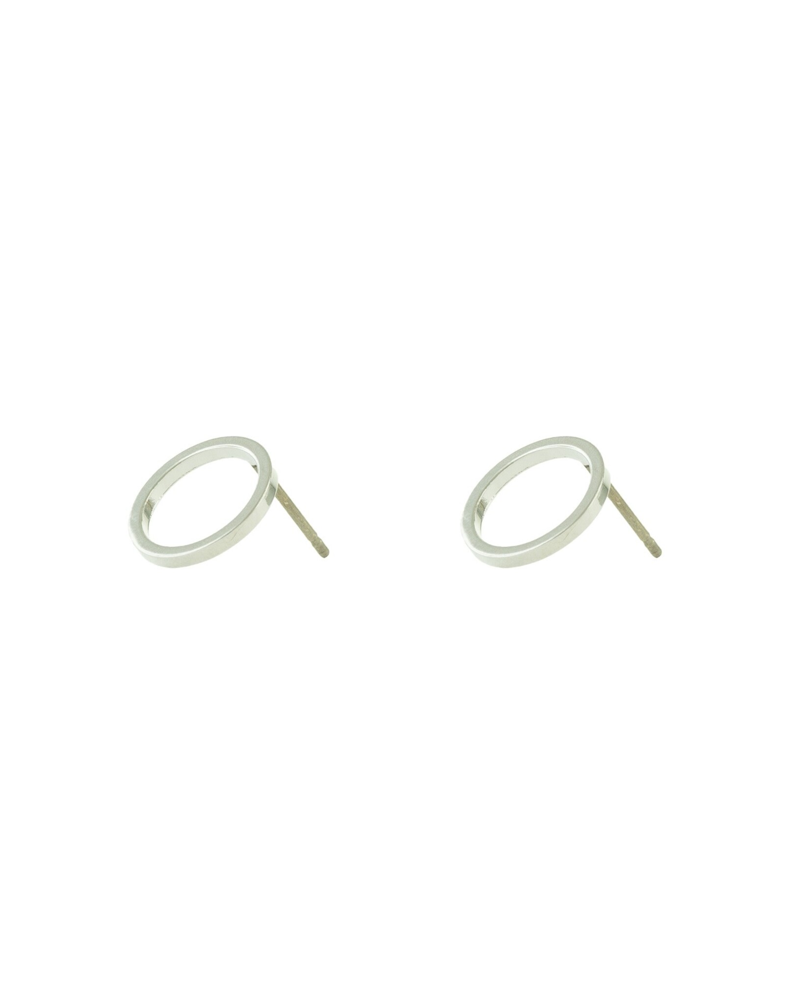 Jackie J Circle outline Studs Silver