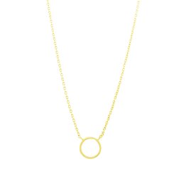 Jackie J JDelicate chain with circle outline pendant Gold