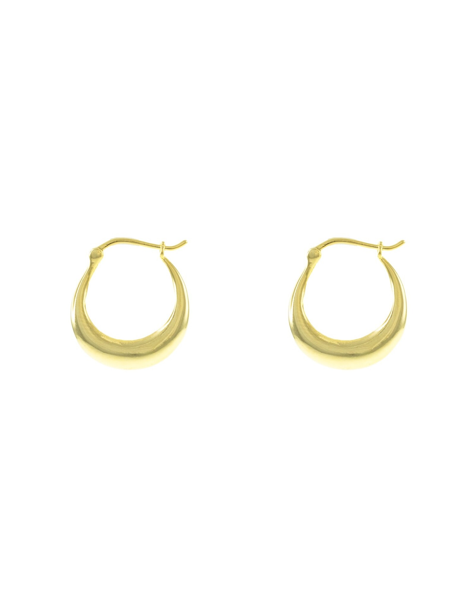 Jackie J Small hoops with thicker bottom Gold