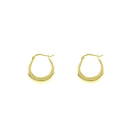 Jackie J Small hoops with thicker bottom Gold