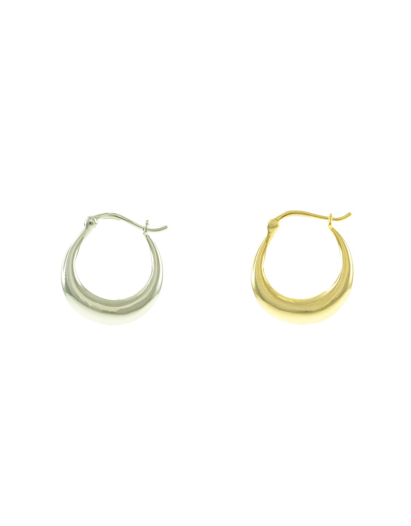 Jackie J Small hoops with thicker bottom Silver