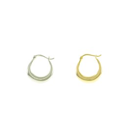 Jackie J Small hoops with thicker bottom Silver