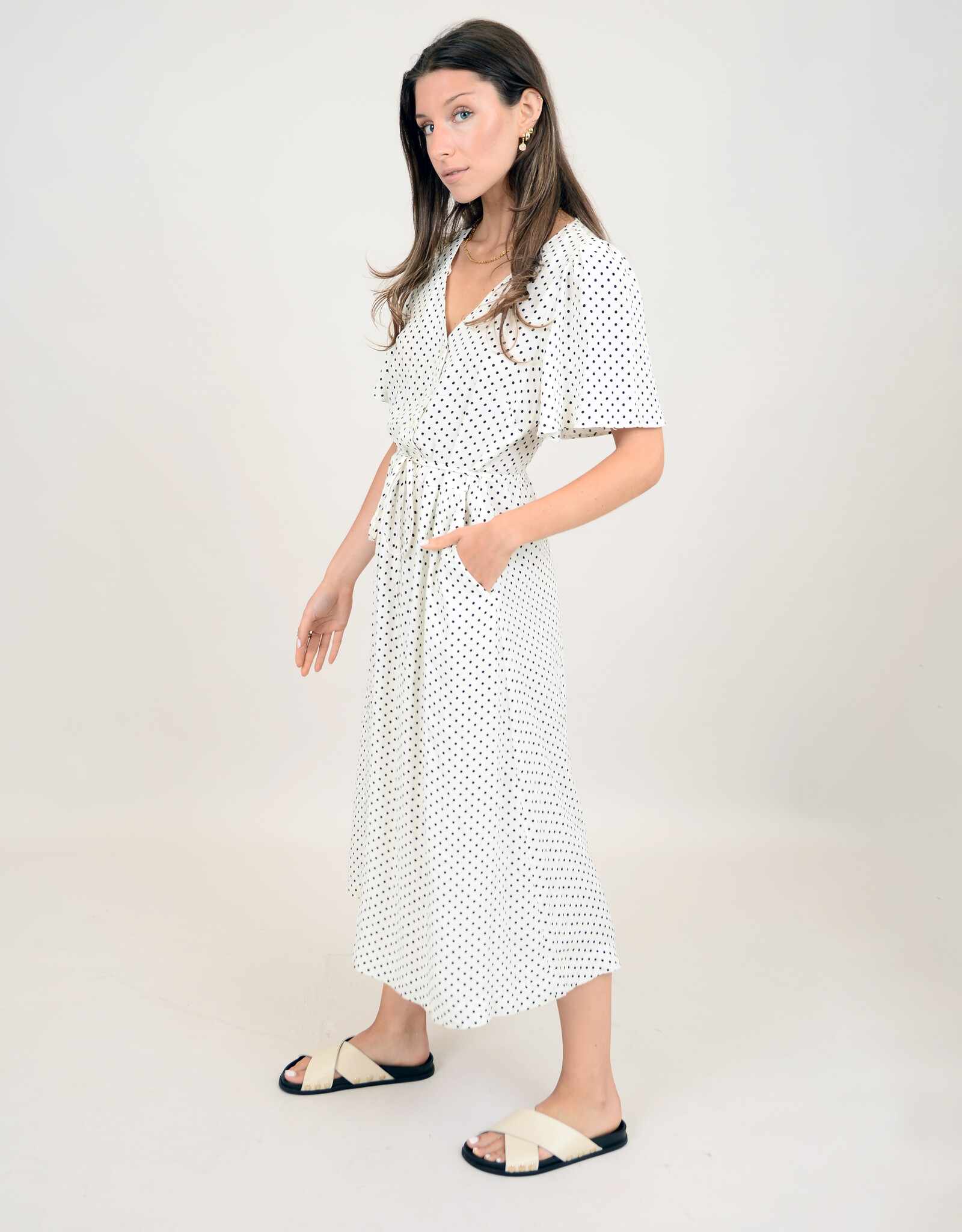 RD Style Lucille Printed Crepe S/S Dress
