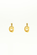 Jackie J Jackie J Small stud link earrings Gold
