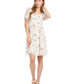 Papillon Smocked Puff Sleeve Dress