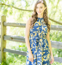 Papillon Printed Halter Neck Dress