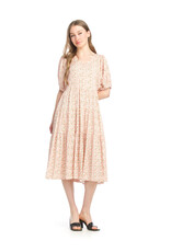 Papillon Ditsy Floral Puff Sleeve Midi Dress