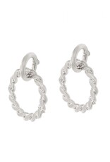 Jackie J Jackie J 0.4â€² Delicate hoops with acrylic pearl pendant Gold