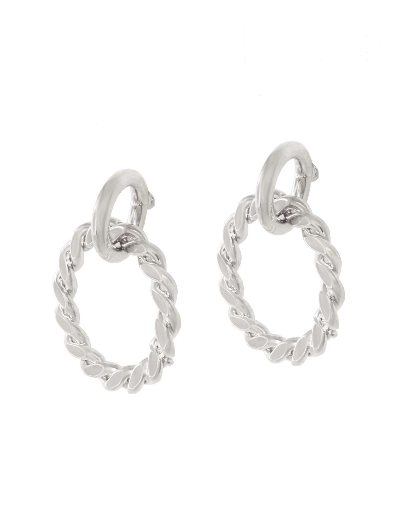 Jackie J Jackie J 0.4â€² Delicate hoops with acrylic pearl pendant Gold