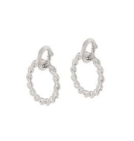 Jackie J Jackie J 0.4â€² Delicate hoops with acrylic pearl pendant Gold
