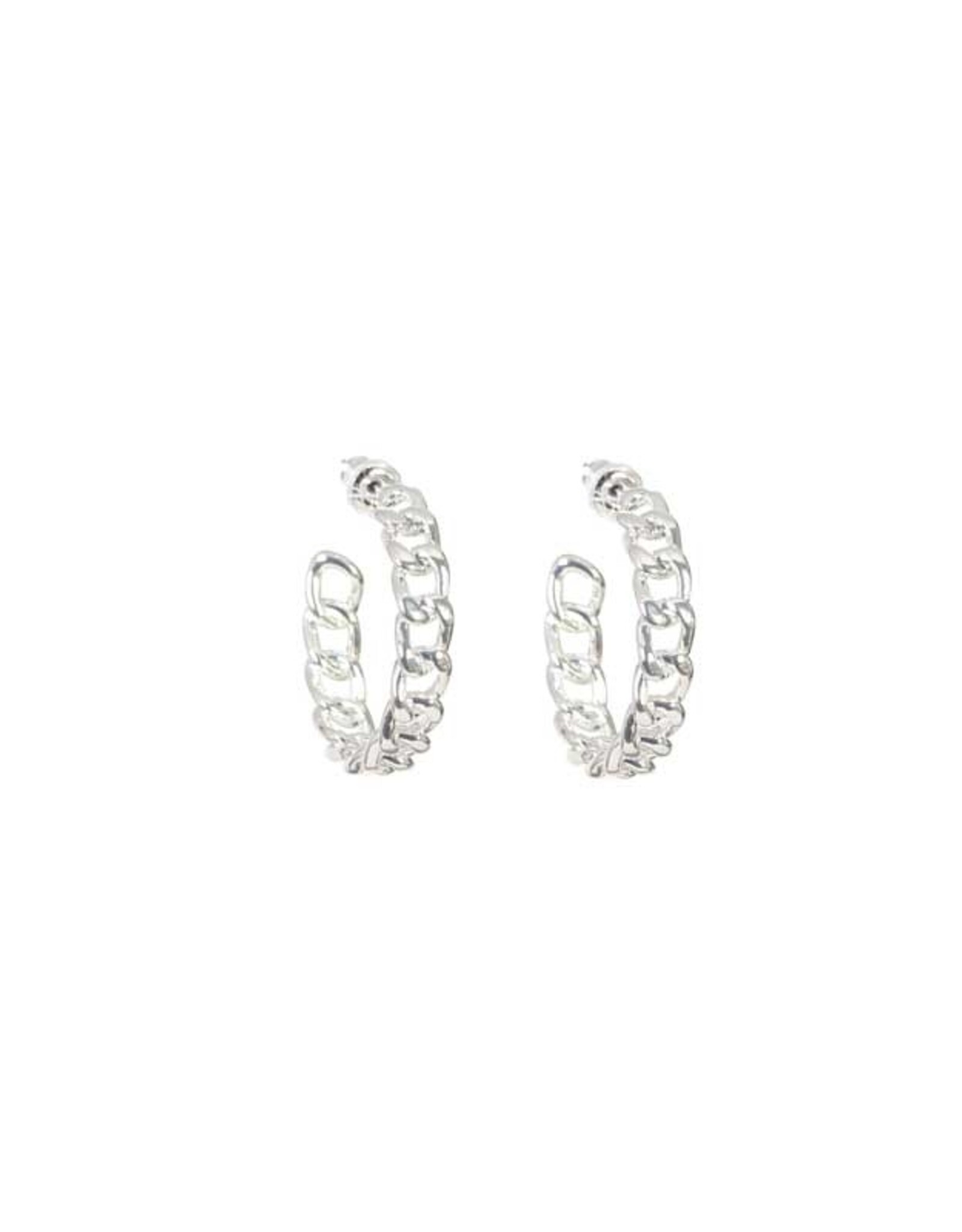 Merx Inc. Merx Chain Link Hoop Earrings Silver