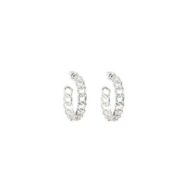 Merx Inc. Merx Chain Link Hoop Earrings Silver