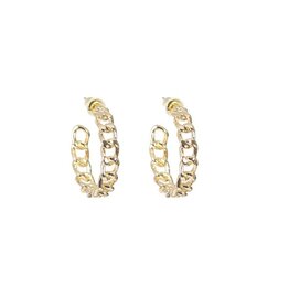 Merx Inc. Merx Chain Link Hoop Earrings Gold