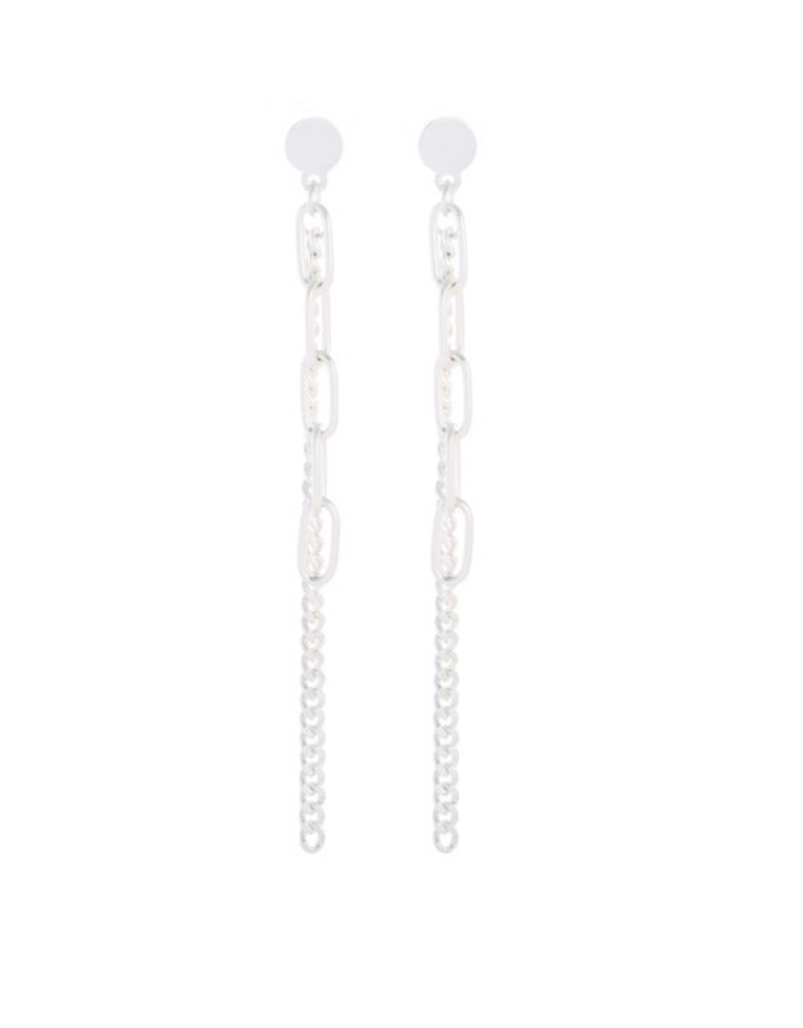 Merx Inc. Merx Drop Chain Earrings Silver