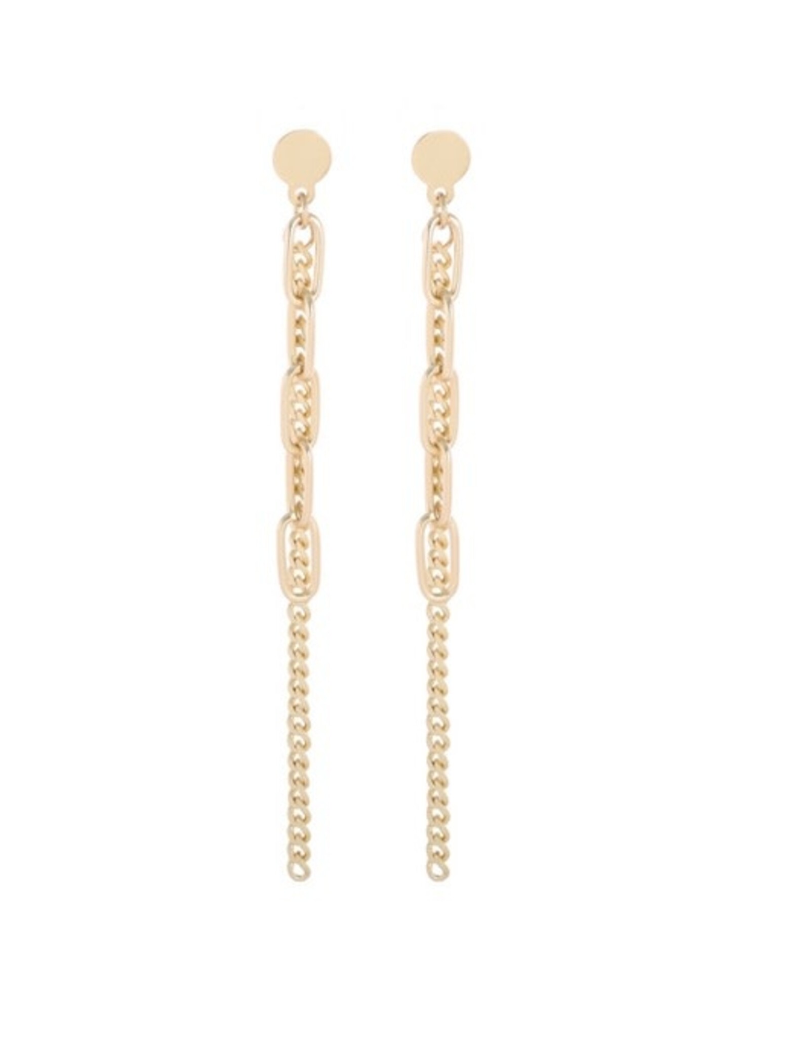 Merx Inc. Merx Drop Chain Earrings Gold