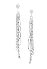 Merx Inc. Merx Multi Drop Chain Earrings Silver