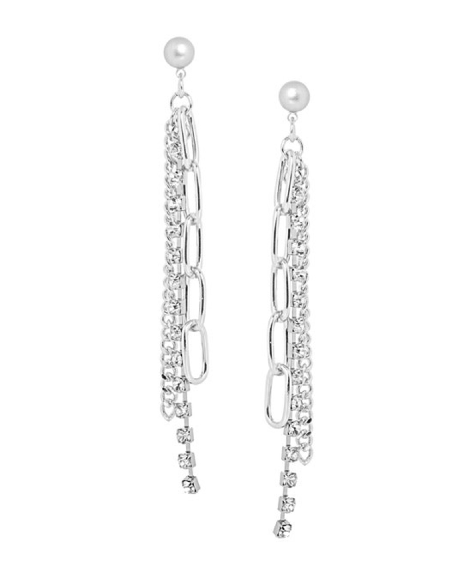 Merx Inc. Merx Multi Drop Chain Earrings Silver