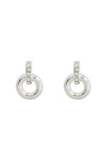 Merx Inc. Merx Crystal Hoop Drop Silver