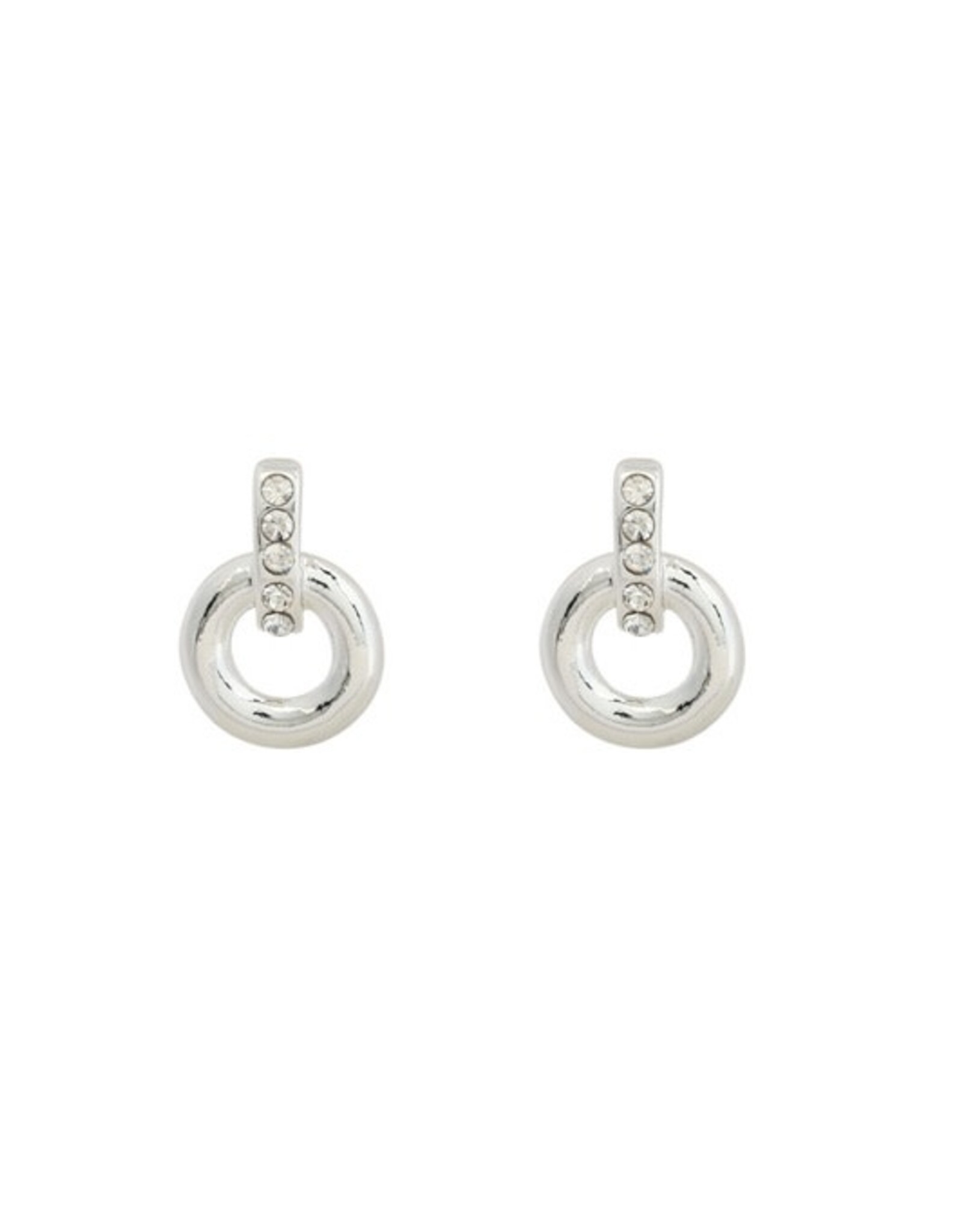 Merx Inc. Merx Crystal Hoop Drop Silver