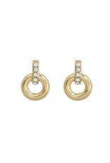 Merx Inc. Merx Crystal Hoop Drop Gold
